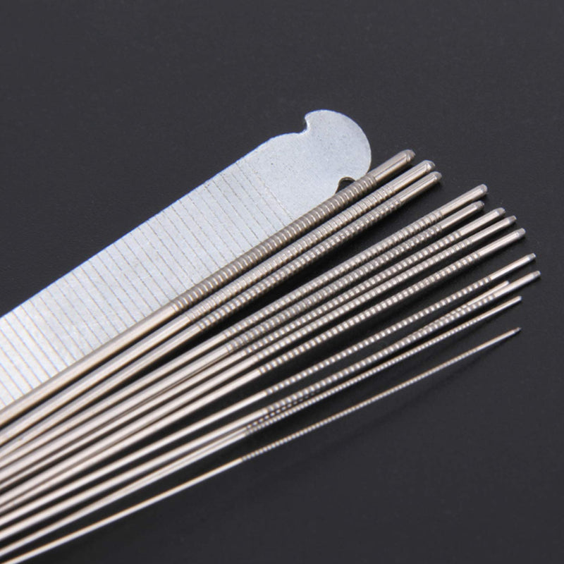 LGEGE Acoustic Guitar Tools Guitar Files for Nut Sand Paper Guitar Bridge Saddle and Nut 13 Different Size Needle Files with Circular