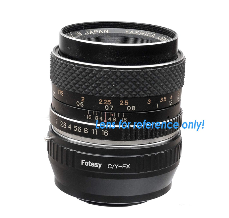 Fotasy Contax Yashica C/Y Lens to Fuji X Adapter, CY Mount to X Mount Converter,Compatible with Fujifilm X-Pro1 X-Pro2 X-Pro3 X-E2 X-E3 X-A5 X-A7 X-A10 X-T1 X-T2 X-T3 X-T10 X-T20 X-T30 X-T100 X-H1, FXCY, Black CY- Fujifilm X adapter