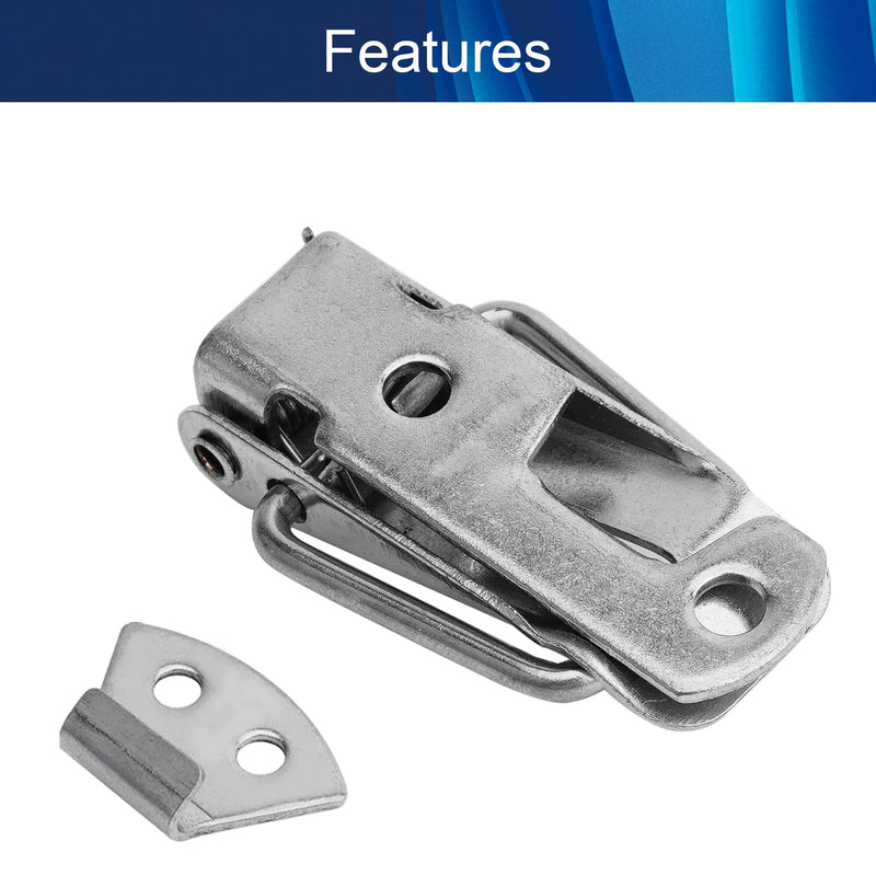 [AUSTRALIA] - Juvielich Knob Hasp Locks Twist Keyed Hasp Lock Stainless Steel Safety Hasp Latches Keyed for Small Doors Cabinets File Drawer Lock Freezer Door Lock Silver 58mm 4PCS 