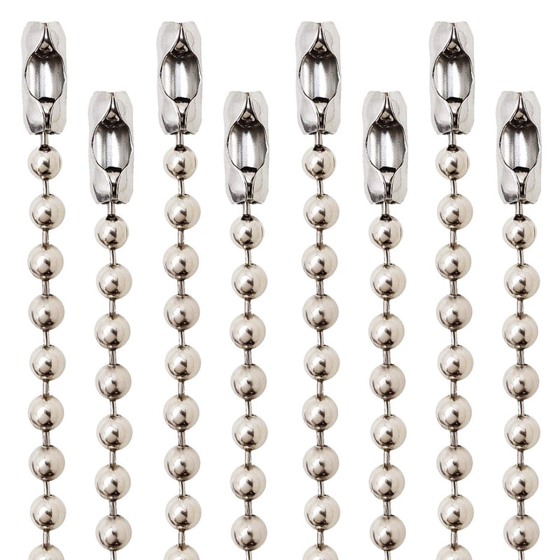 Ball Chain # 10 4.5mm connectors Stainless Steel 50 Count