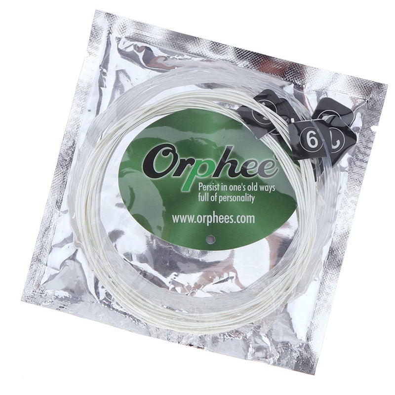 3 Packs Full Set Replacement Orphee NX36 Clear Nylon Silver Plated Classical Guitar Strings Standard Tension (.028 .032 .040 .030 .035 .043)