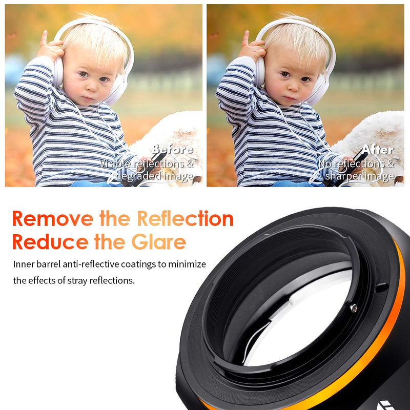 K&F Concept Lens Mount Adapter for EOS EF/EFS Lens to FujiFX Mount X-Pro1 X Camera X-Series Mirrorless Cameras with Matting Varnish Design EOS（EF）-FX