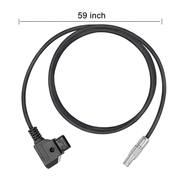 LYSRIA D-TAP to 2 Pin Male Power Cable Suitable for Teradek Z Cam ARRI RED DJI TILTA Paralinx Preston Transvideo Offhollywood Switronix Panasonic，59 inch