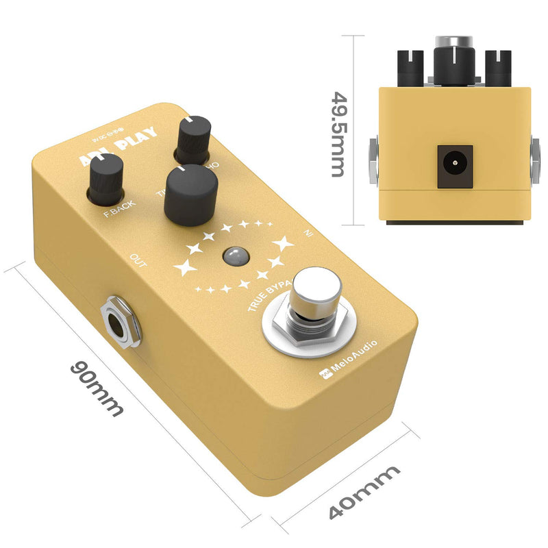 [AUSTRALIA] - MeloAudio Classic Delay Guitar Effect Pedal with True Bypass Full Metal Shell, Electronic Power Supply, Picks and Patch Pedal Cable 