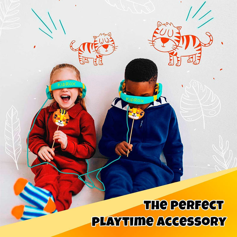 Artix CL750 Foldable Noise Isolating On Ear Headphones & Kidrox Tiger-Ear Kids Headphones Boys/Girls