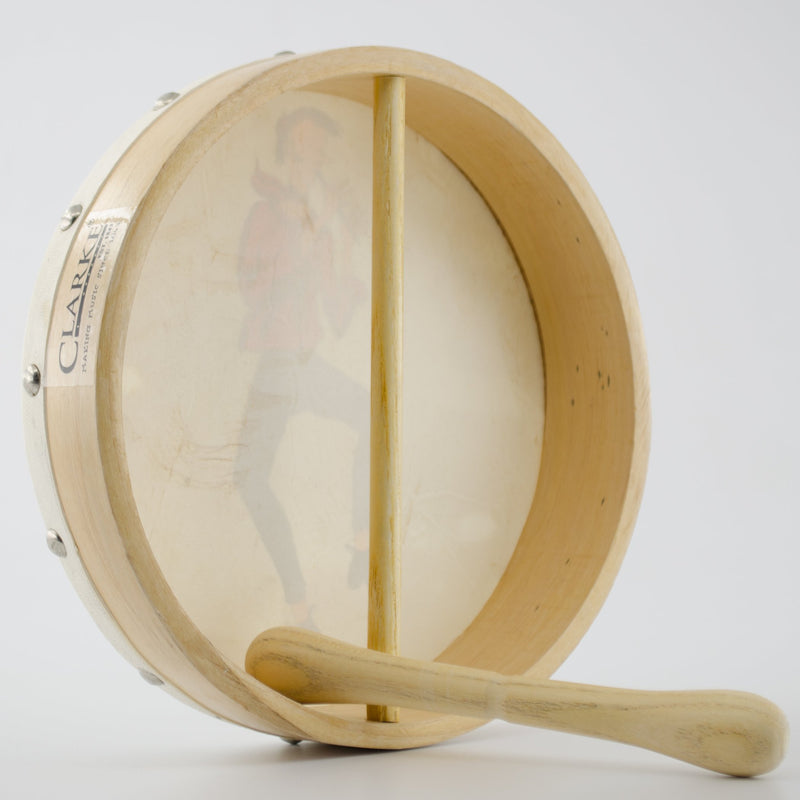 Clarke 8" Decorated Bodhran with wooden tipper