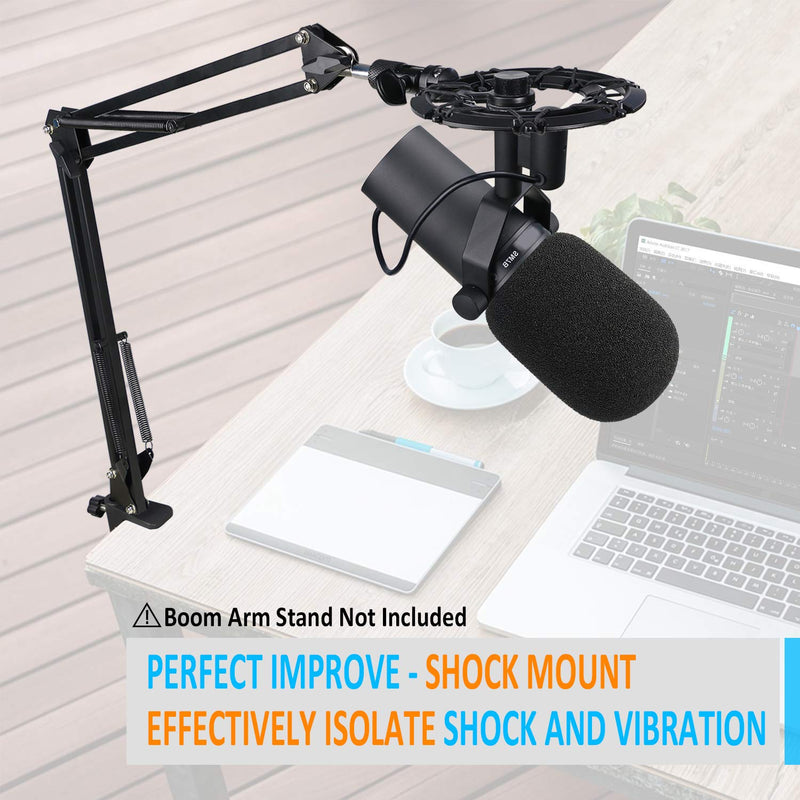 [AUSTRALIA] - Shure SM7B Pop Filter with Shock Mount Matching Mic Boom Arm Stand, Suitable for Shure SM7B Microphone by YOUSHARES Shockmount with foam 