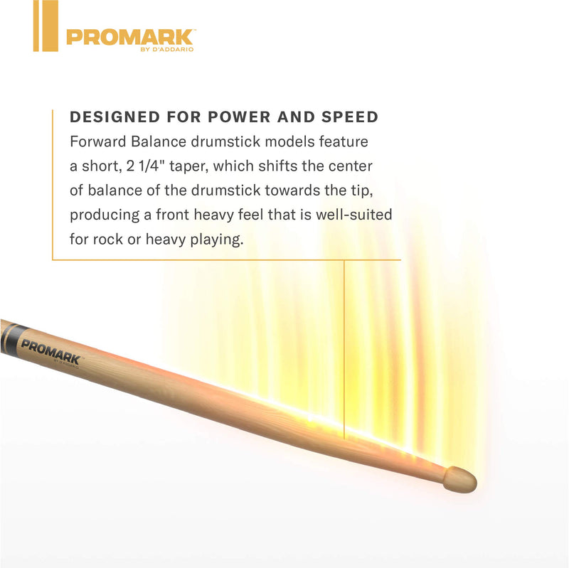 Promark American Hickory Forward 5A Drumsticks (FBH565AW-4P)