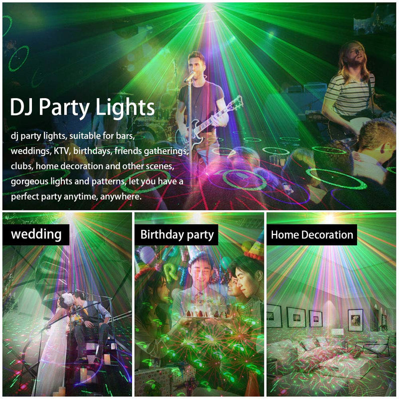 [AUSTRALIA] - Party Light, Baiamser Upgrade 4 Lenses Disco Stage Light Projector, LED Strobe Light, for DJ Party Birthday Wedding Christmas Bar KTV Club New Year 