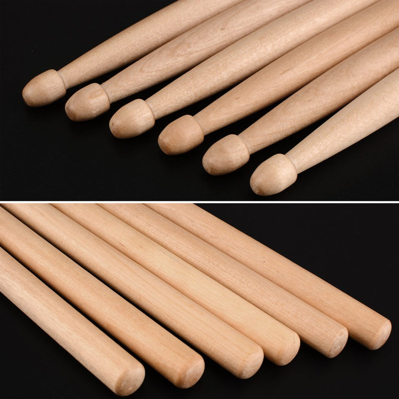 7a Drum sticks Wood Tip 7a drumsticks Maple drum sticks for kids youth (2 Pair Maple 7A Drumstick)