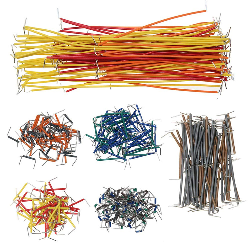 WayinTop Jumper Wire Kit, Preformed Breadboard Jumper Wire 14 Lengths Assorted + Solderless Flexible Breadboard Jumper Wires Male to Male + Tweezer for Breadboard Prototyping