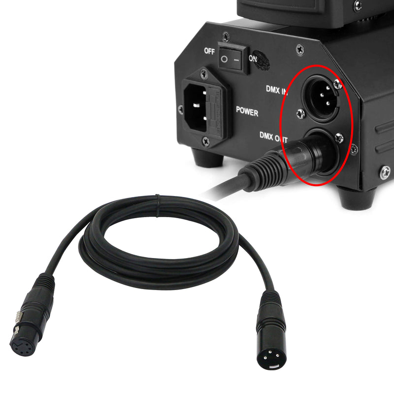 [AUSTRALIA] - （2m) DMX Stage Light Cable,DJ XLR Cable,SinLoon 3-Pin Male XLR to 5-Pin Female XLR DMX Turnaround Connection for Blue Yeti Pro,Moving Head Light Par Light Spotlight with XLR Input & Output (3Male) 