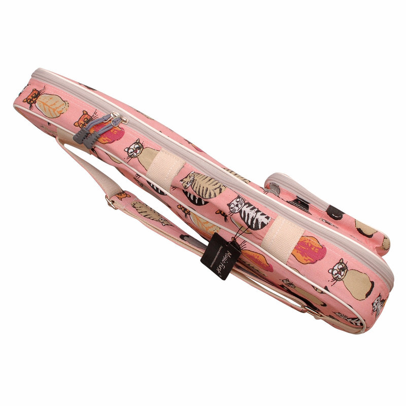 [AUSTRALIA] - MUSIC FIRST Canvas"MISS CAT" ukulele case ukulele bag, Double Shoulder Straps, New Arrial, Original Design, Best Christmas Gift! (Fit for 21 inch Soprano Ukulele, Double Shoulder Straps) Fit for 21 inch Soprano Ukulele 