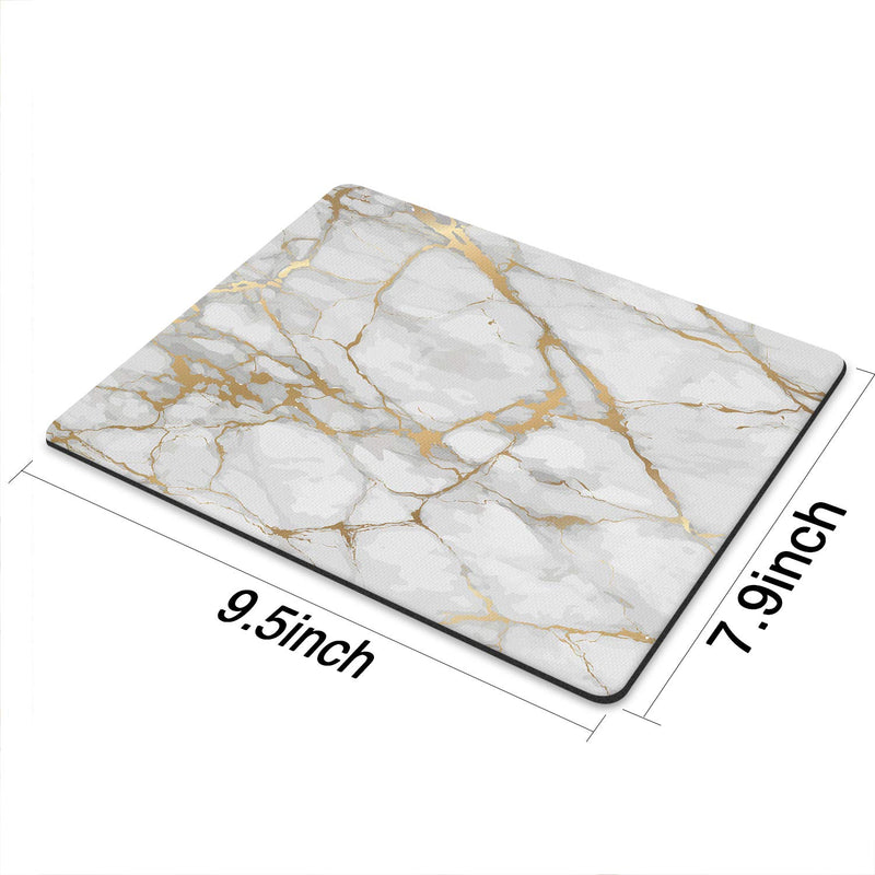 Galdas Mouse Pad Mousepad Non Slip Rubber Gaming Mouse Pad Rectangle Mouse Pads for Computers Laptop (Marble Gold) Marble Gold