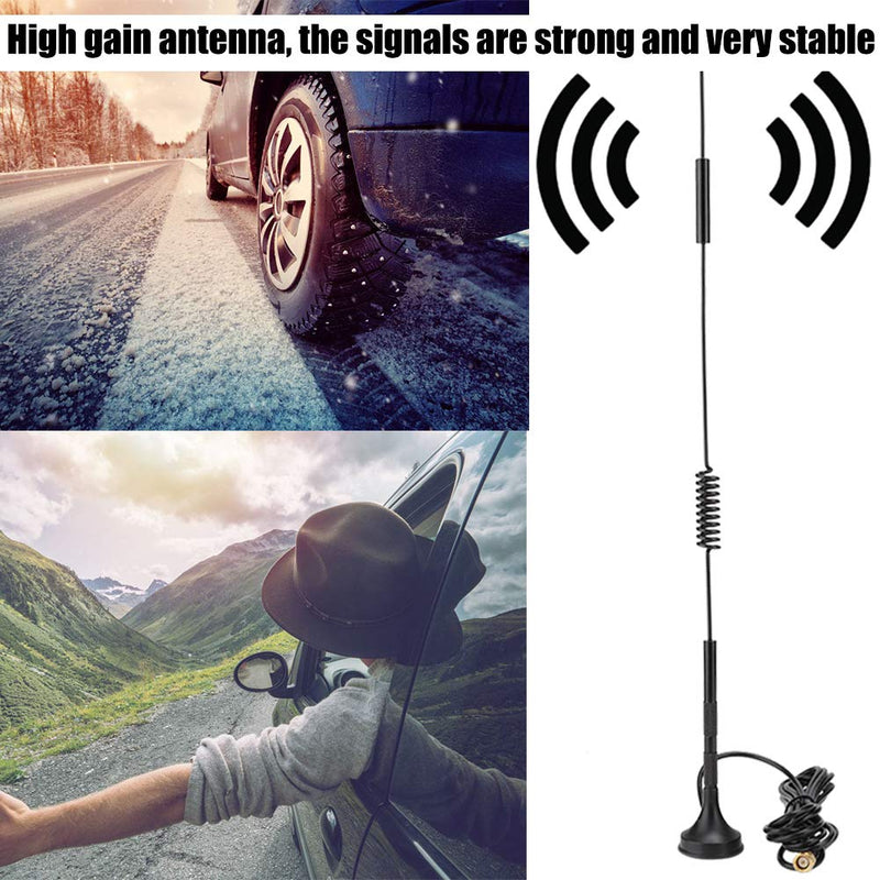 Zopsc LTE Outdoor Antenna SMA Male 4G/3G 18dBi High Gain Magnetic GSM Outdoor Sucker Antenna 700-2700MHz 36cm High(5m) 5m