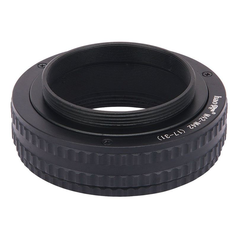 Haoge Macro Focus Lens Mount Adapter Built-in Focusing Helicoid for M42 42mm Screw Mount Lens to M42 42mm Screw Mount Camera 17mm-31mm