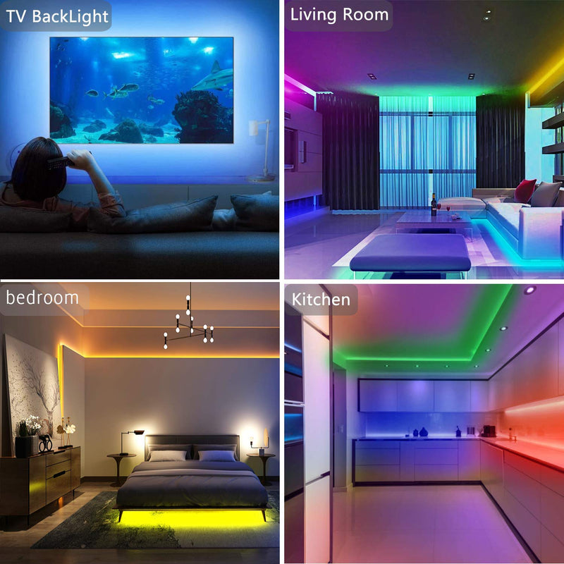 [AUSTRALIA] - Led Strip Lights, Tenmiro 32.8ft Sync to Music Color Changing Strips,40key IR Remote Controller, DC12V5A 300 Unit SMD 5050 LED,Non-Waterproof,Decoration for Living Room Bedroom Bar,Party Lighting 