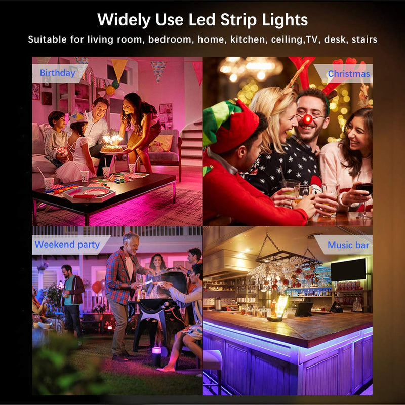 [AUSTRALIA] - Led Strip Lights, 32.8ft Color Changing Flexible Led Light Strips, RGB Multicolor Dimmable Tape Lights, Suitable for Bedroom, Kitchen, TV, and Indoor DIY Mood Lighting, Waterproof 32.8 FT 