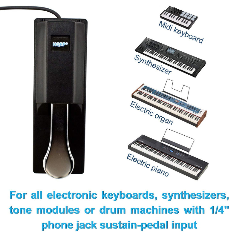 HQRP Sustain Pedal compatible with Casio CTK-2090 CTK-2400 CTK-4200 CTK-4400 CTK-2000 CTK-2080 CTK-2100 CTK-2200 CTK-2300 CTK-3000 CTK-3200 CTK-451 CTK-471 CTK-481 CTK-710 CTK-720 CTK-800 Keyboard Piano Style