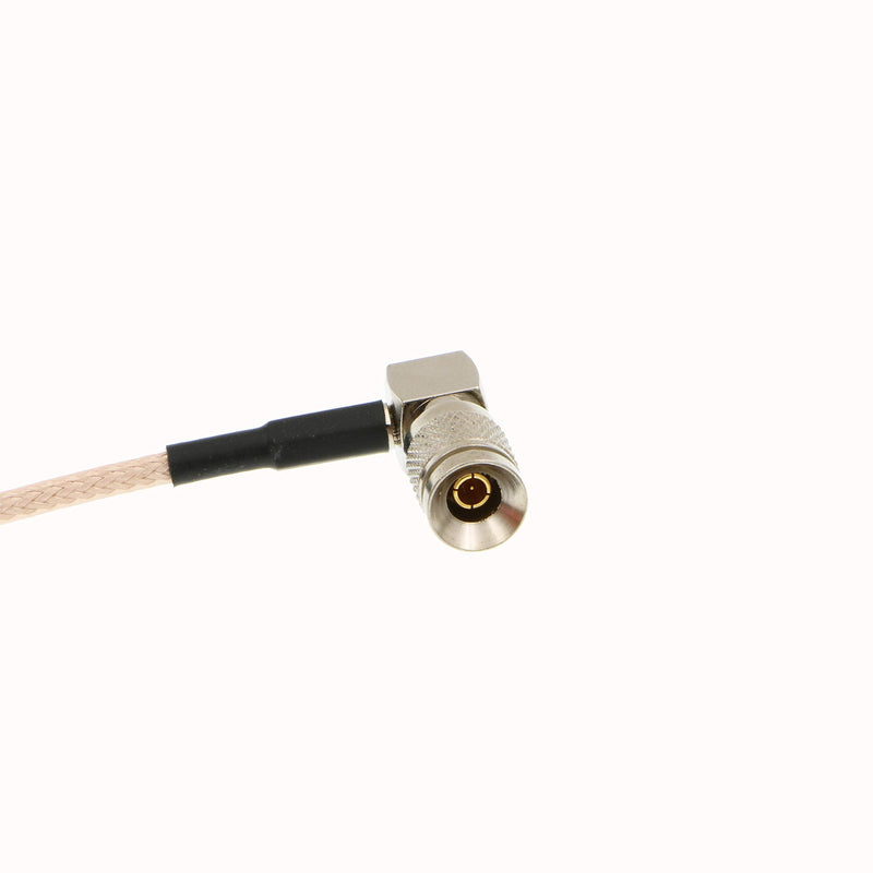 Uonecn RG179 Right Angle BNC to Right Angle DIN 1.0/2.3 mini BNC 75ohm Coaxial Cable Video Cable For Blackmagic HyperDeck Shuttle 50cm