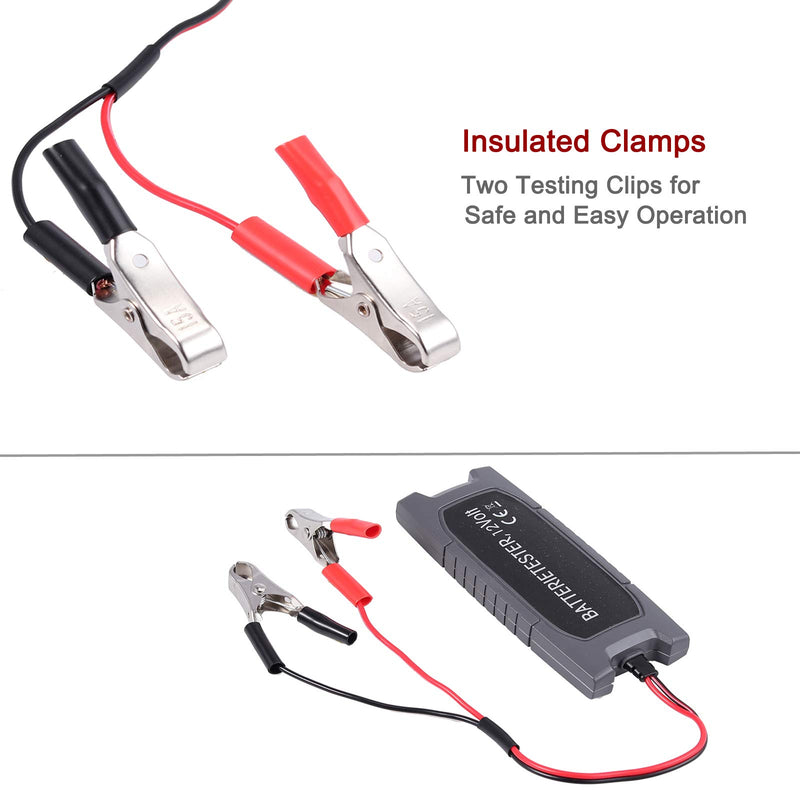 VinTeam Car Battery Tester 12V 6 LED Display Digital Alternator Tester, Multi Functions Tester for Car Motorcycle