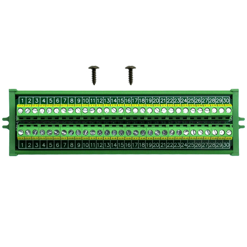 Screw Mount 24A/400V 30 Position Screw Terminal Block Distribution Module