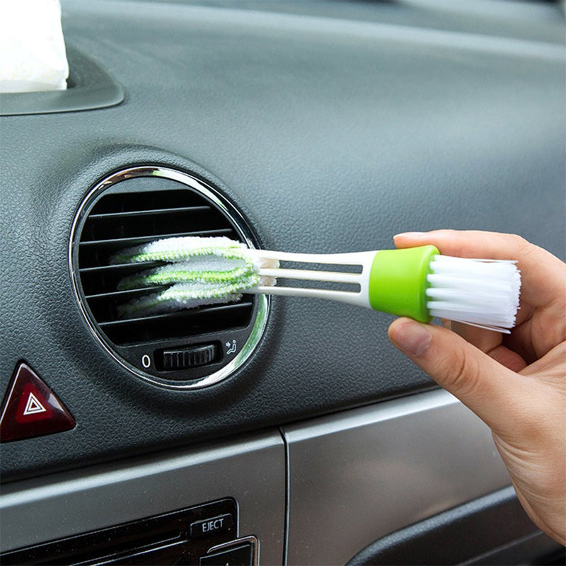 SENHAI Mini Duster for Car Air Vent, Set of 3 Automotive Air Conditioner Cleaner and Brush, Dust Collector Cleaning Cloth Tool for Keyboard Window Leaves Blinds Shutter
