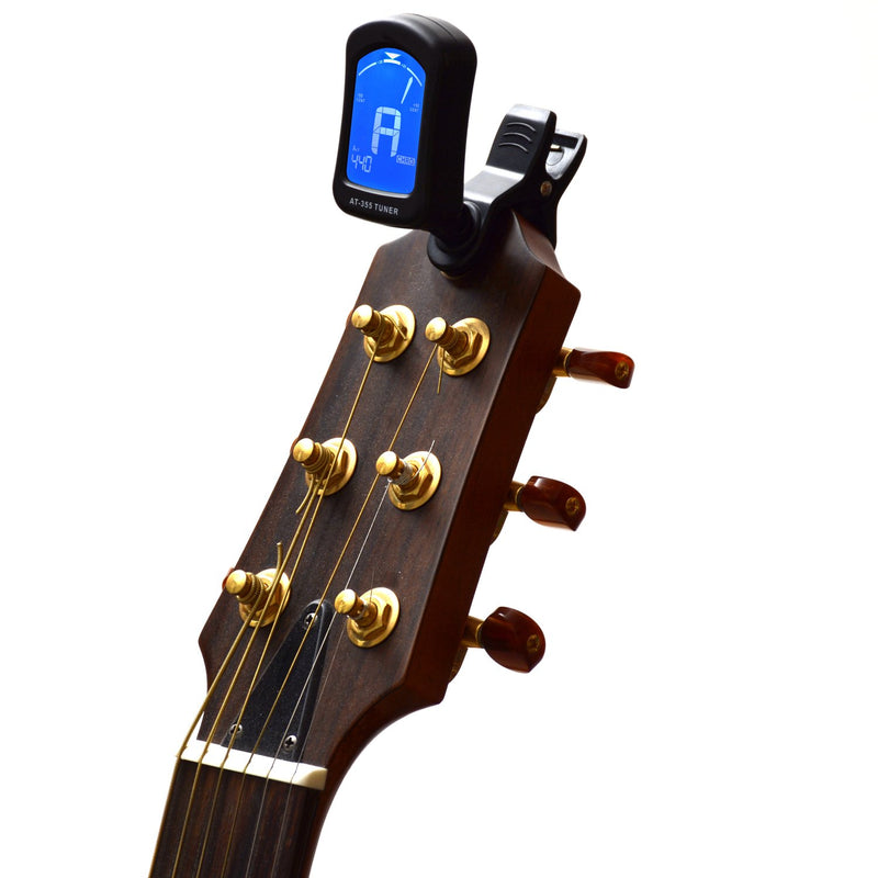 Elagon (AT-355) Lightweight Sturdy Clip-On Multi-Instrument Tuner. Multi Tuning Modes for Guitar, Bass, Ukulele, Violin, Viola. Chromatic Tuning For Other Instruments + Non-Standard Tunings. Fast and Accurate User-Friendly Tuner.