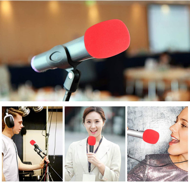 [AUSTRALIA] - O'lemon 100pcs Disposable Microphone Covers Foam Mic Covers Microphone Windscreen Foam Caps 