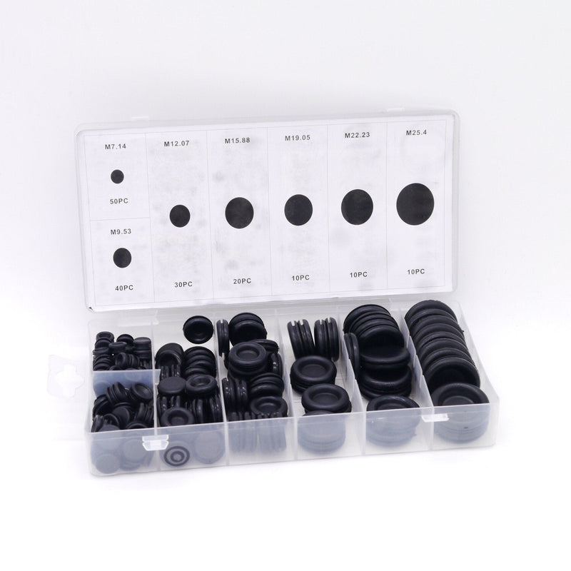Diking 170Pcs Rubber Grommet Kits Firewall Hole Plug Set Electrical Wire Gasket Set for Wire Plug and Cable