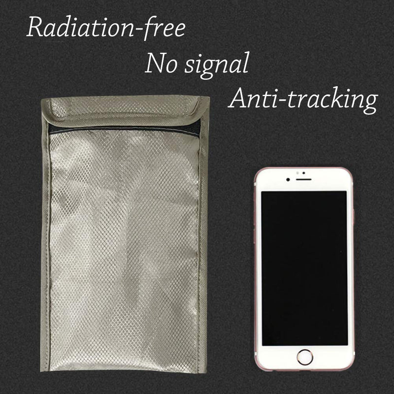 Protective Anti-Radiation Cage Signal Blocker Security Pouch Privacy Protection Faraday Bag Anti-Hacking Data Security Shield RFID GPS FOB 5G EMF Shield Phone Car Key Credit Card Passport