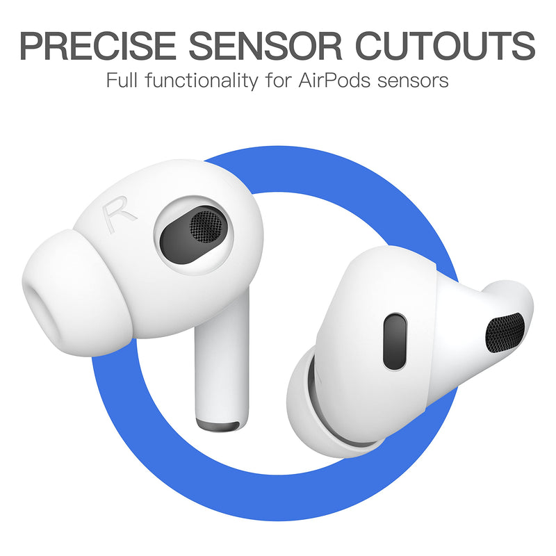 [AUSTRALIA] - DamonLight 2 Pairs AirPods 3 Ear Tips Grip Silicone Earbuds Cover [Added Storage Pouch][US Patent Registered] Compatible with Apple AirPods 3rd Generation (White) White 