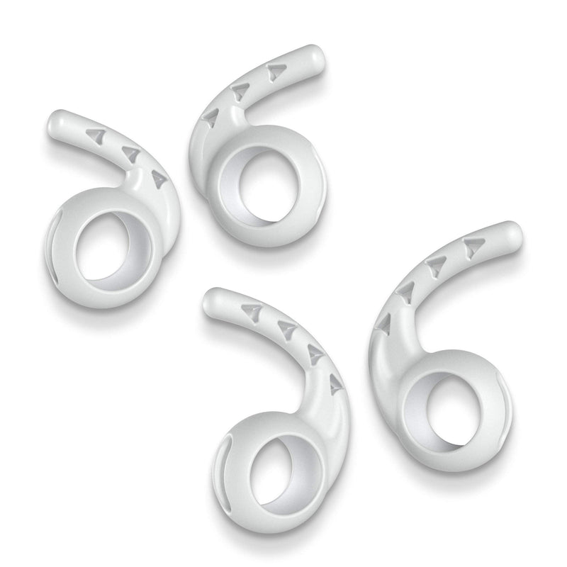 Ear Hooks and Covers Accessories Compatible with Apple AirPods - EarPods for Headphones, Earphones, Earbuds (White 2 Pairs) 2 Pack White