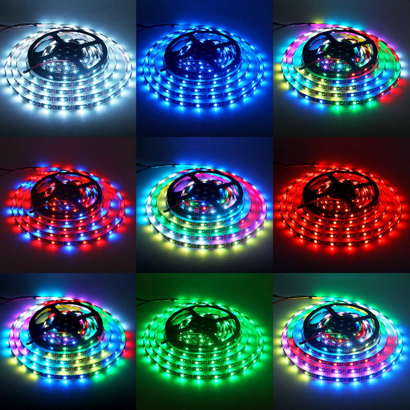 [AUSTRALIA] - ALITOVE WS2815 12V WS2812B Addressable RGB LED Strip Light 5m 150 LEDs WS2813 12V Programmable Dream Color LED Pixel Light Strip Signal Break-Point Continuous Transmission Waterproof IP65 Black PCB 