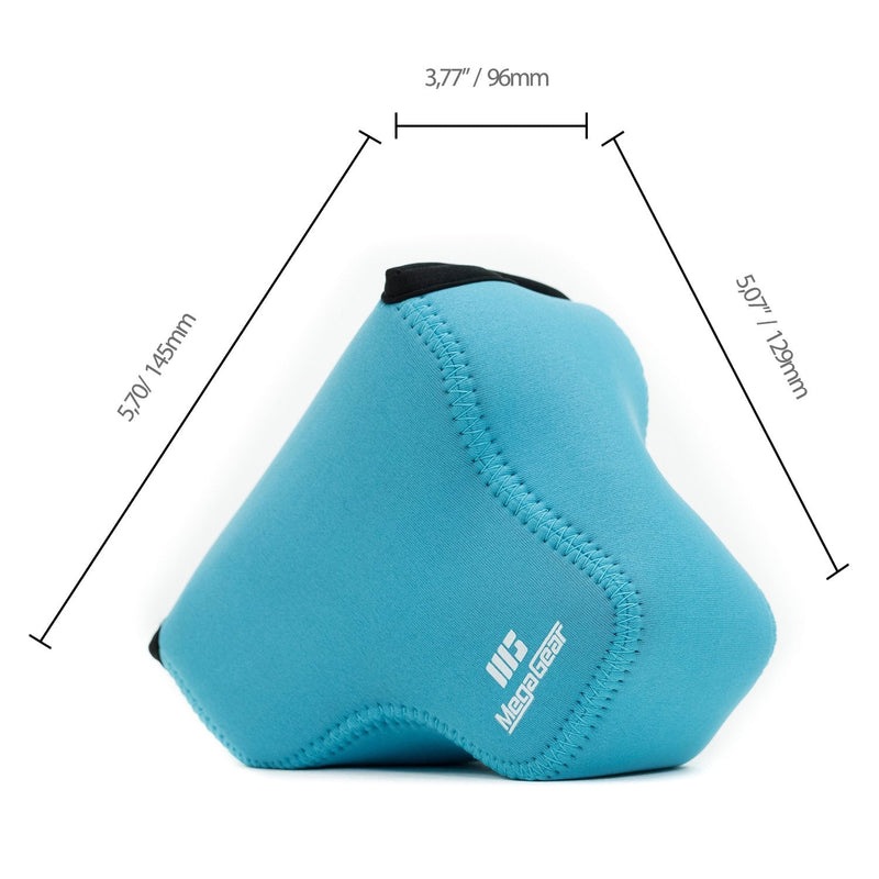MegaGear Panasonic Lumix DC-FZ80, FZ82, DC-FZ70, FZ72 Ultra Light Neoprene Camera Case, with Carabiner - Blue - MG1167