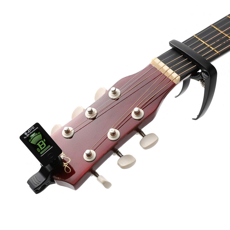 Capo Guitar Capo Black with Guitar Tuner Clip-On Tuner for Acoustic Electric Ukulele Guitar and More Music instrument accessories (Tuner+Capo) Tuner+Capo