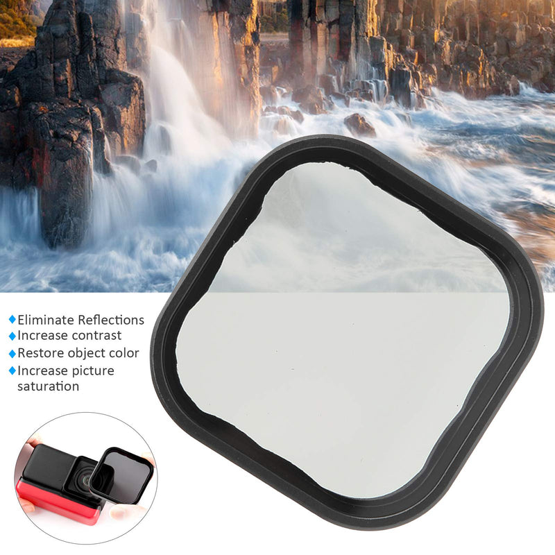 CPL Lens Filter,Action Camera CPL Polarizing Filter Optical Glass Lens Filter Photography Accessory with Frame, for GoPro Hero 9