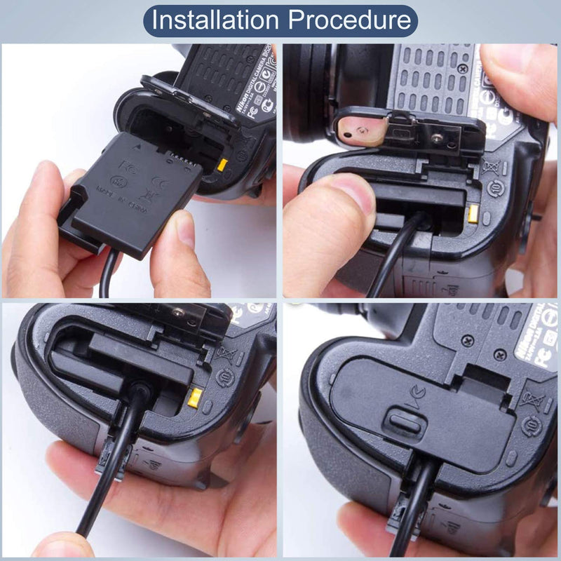 [AUSTRALIA] - HY1C EH-5 EP-5A AC Power Supply Adapter Dummy Battery Coupler Kit Replacement EN-EL14 EN-EL14A Batteries for Nikon D3100 D3200 D3300 D3400 D3500 D5100 D5200 D5300 D5500 D5600 P7800 P7100 Cameras. 