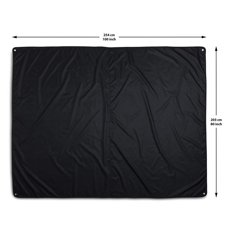Agustu Drum Set Cover - Premium Black Waterproof 420D Oxford Fabric with Silver Coating - Anti UV-Rays Protects From the Sun - Sewn-in Weighted Corners - Complete with Bag and Microfiber Cloth