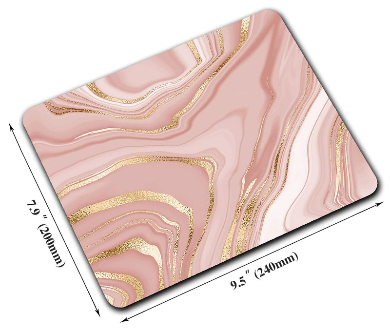 Gold Marble Mouse Pad, Stripes Pattern Mousepad for Design, Anti-Slip Rubber Base Wireless Mouse Pads for Laptop