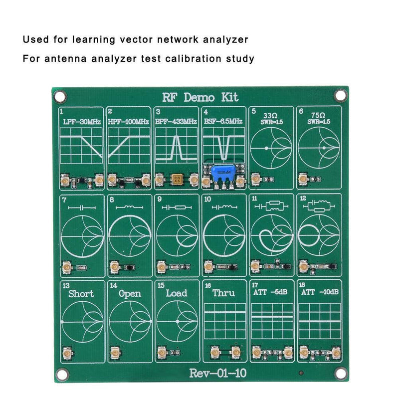 RF Test Board, 18 Functional Modules RF Demo Kit NanoVNA RF Test Module Vector Network Analyzer Board Filter/Attenuator Module