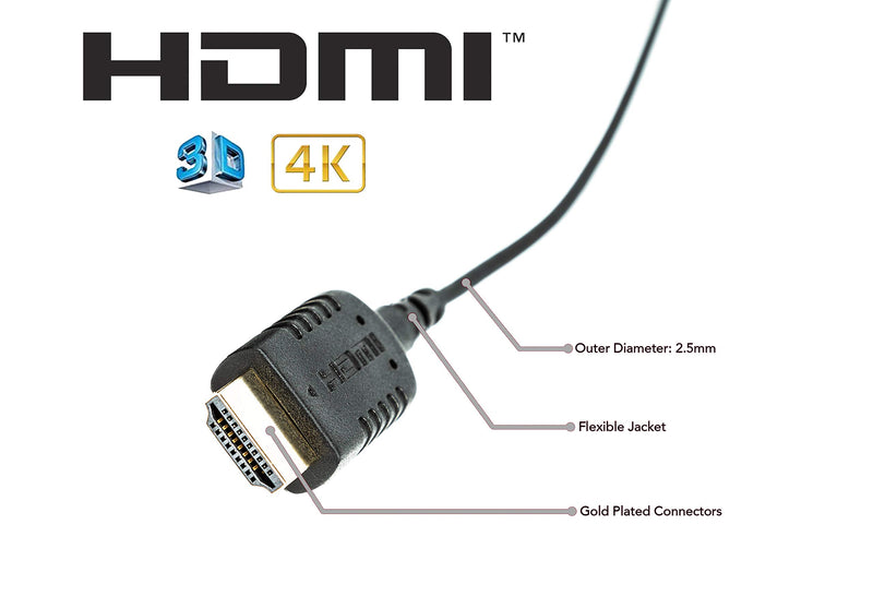 Ultra Thin and Ultra Flexible HDMI Cable (Type A to Type A)