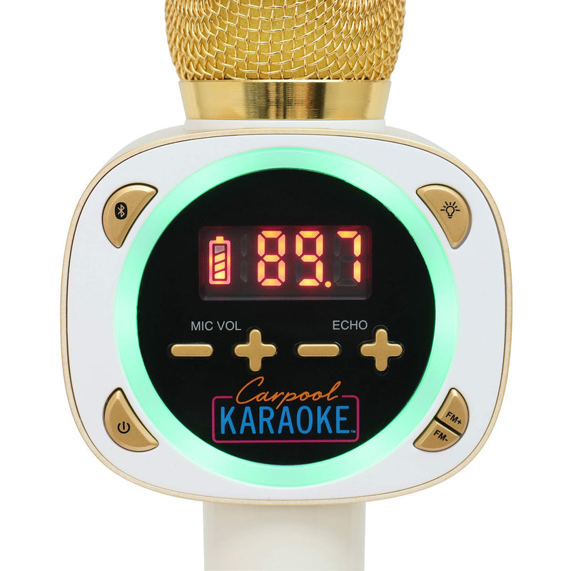 Singing Machine CPK545, Official Carpool Karaoke, The Mic, Bluetooth Microphone for Cars, White