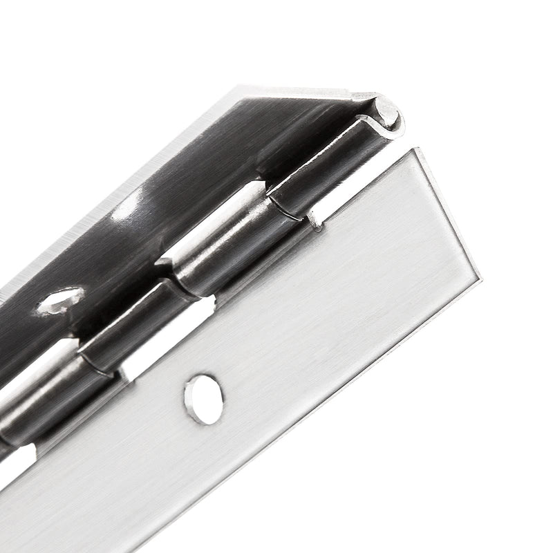 2 PCS Stainless Steel 304 Piano Hinge, 16 Inch Heavy Duty Continuous Hinge, 0.04" Thickness Fixing Folding Continuous Piano Hinge