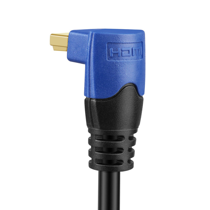 [AUSTRALIA] - TNP 4K HDMI Cable Right Angle 90 Degree (15FT) - High Speed 18GBPs HDMI Wire Cord Support 4K 60Hz 2K 2160p 1440p 1080p 3D ARC/eARC Ethernet for Video Gaming Xbox One PS4 & 4K Apple TV HDTV Projector 