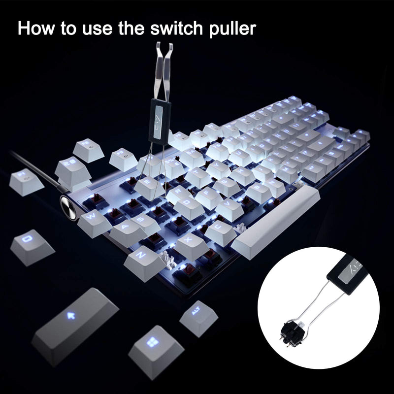 New Fashion Kingdom Aluminum Alloy Switch Opener with Keycap Puller for Cherry MX Switches – Grey