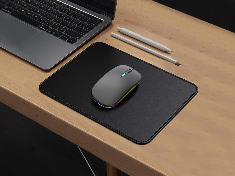 Wireless Bluetooth Mouse,LED Rechargeable Slim Silent Laptop Mouse,Portable(BT5.2+USB Receiver)Dual Mode Computer Mice,Quick Precise Responsiveness Control Laptop,Desktop Computer,Tablet,phone.(Grey) Grey
