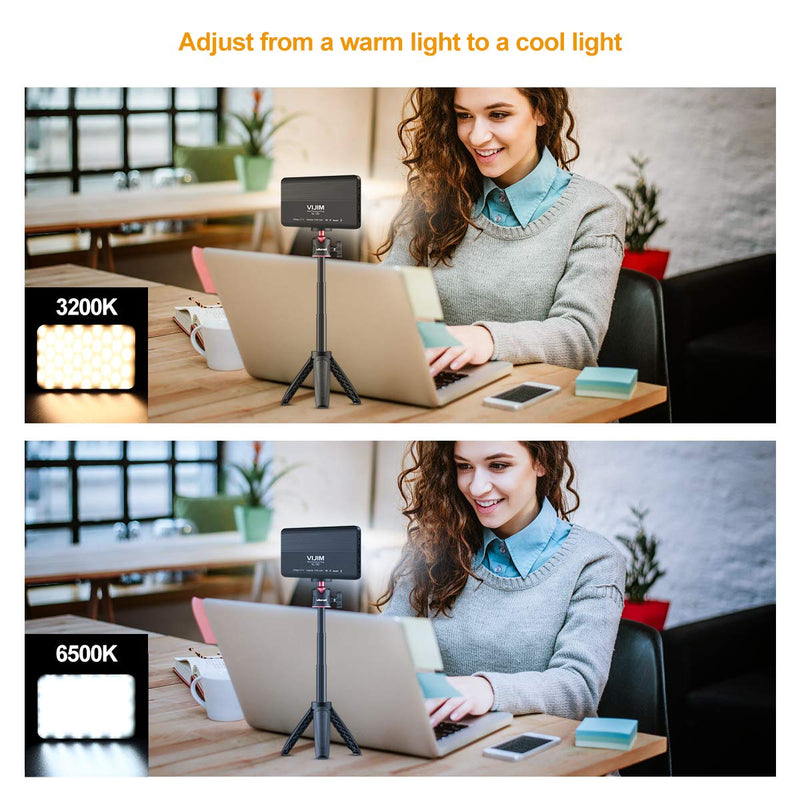 Zoom Lighting for Computer VIJIM Laptop Light for Video Conferencing, MacBook Computer Desk Light for Zoom Call | Remote Working | Self Broadcasting | Live Streaming | Online Meeting | Microsoft Teams Black