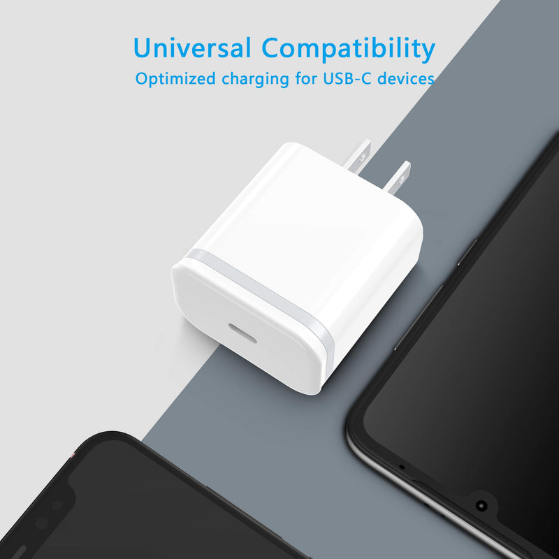 LUOATIP 20W 2-Pack USB C Fast Charger for iPhone 13/13 Mini/13 Pro/13 Pro Max 12 11 SE XS XR X 8, iPad Pro, AirPods Pro, PD 3.0 USBC Plug Cube Type C Wall Charging Block Power Adapter Box Brick