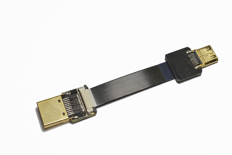 Short Slim Flat HDMI FPV HDMI Cable Mini HDMI Straight to Standard HDMI Full HDMI Normal HDMI Straight HDMI male for rig gimbal Canon 5D3 5D2, panasonic lumix GH3 GH2, sony nex 5N 5T 5R 7N 10CM